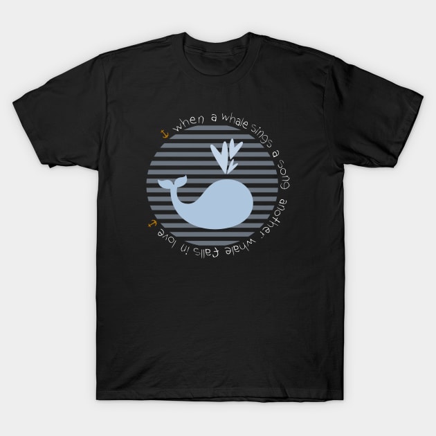 a whale in love T-Shirt by teeco